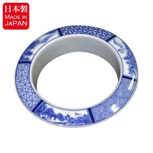 【希少】有田焼 宮内庁御用達 香蘭社 陶器製 染付 壁掛け鏡 ウォールミラー 鏡 壁掛けミラー 有田焼 染付祥瑞 洗面鏡 楕円 W490×H800 ウォール