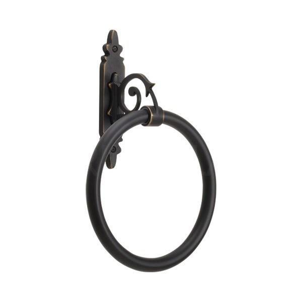 タオルリング タオル掛け タオルハンガー 真鍮 クラシック アンティーク ブラック おしゃれ GI-...