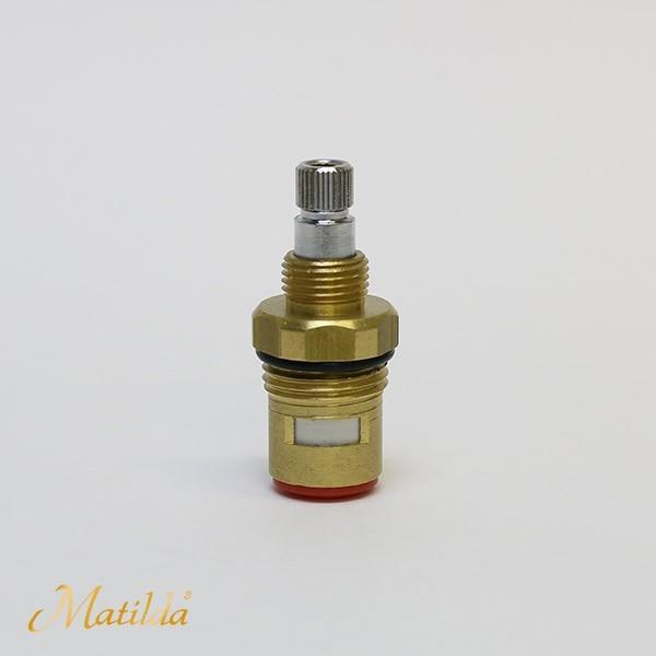 Matilda アンティーク水栓マチルダ セラミックバルブAタイプ赤（反時計回り90度／開） ハーデ...