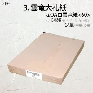 OA無蛍光白雲竜紙＜60＞B4判縦目(少量)100枚｜paper-plaza