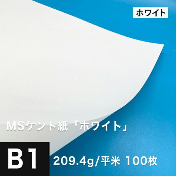 ケント紙 b1 MSケント紙 ホワイト 209.4g/平米 B1サイズ：100枚 画用紙 白 ラッピ...