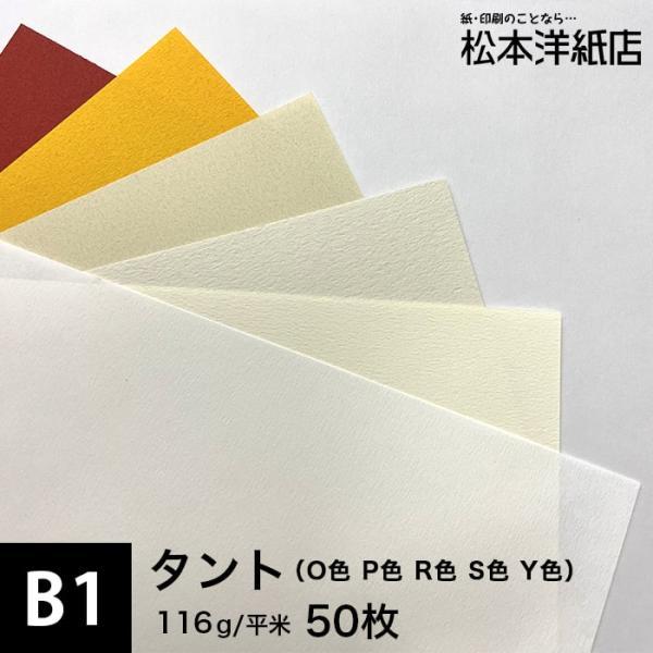 タント (O色・P色・R色・S色・Y色) 116g/平米 B1サイズ：50枚 送料実費