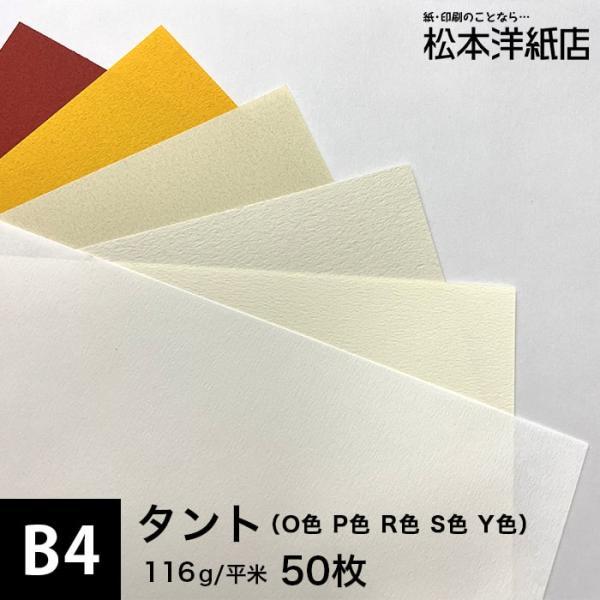 タント (O色・P色・R色・S色・Y色) 116g/平米 B4サイズ：50枚