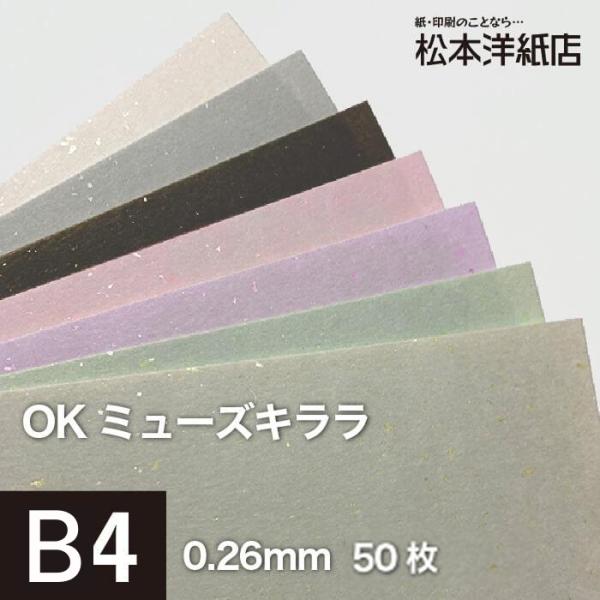 OKミューズキララ 197g/平米 B4サイズ：50枚