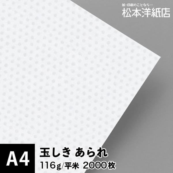 玉しき あられ 116g/平米 0.15mm A4サイズ：2000枚 印刷紙 印刷用紙 松本洋紙店