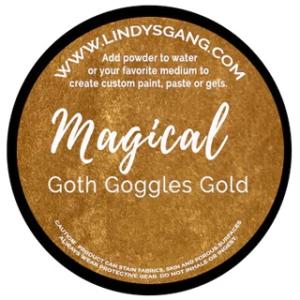 【LINDY'S STAMP GANG 】マジカルパウダー　単品　Goth Goggle Gold Magical Jar　1カラー　ゴス・ゴーグル ゴールド・マジカル・ジャー｜papercraft-tommysuzy