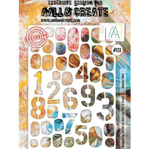 【AALL&Create】#131 - A4 Stencil - Number Wall　ステンシルシート　スクラップブッキング　カード作り　　ステンシル｜papercraft-tommysuzy