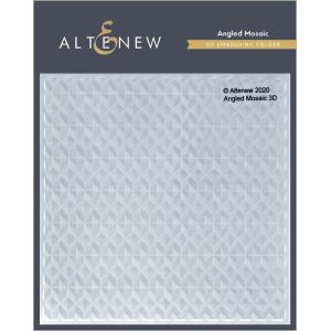 ３Dエンボスホルダー　Angled Mosaic 3D Embossing Folder 