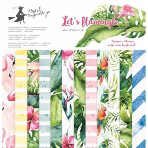 在庫限りPAPER PAD LET'S FLAMINGLE, 12X12　12インチ　デ