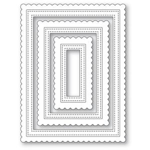 ポピースタンプ　2478 Scalloped Stitch Frames craft die　