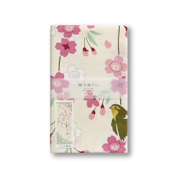濱文様　絵てぬぐい　手拭い　しだれ夢桜　ポスト投函配送対応