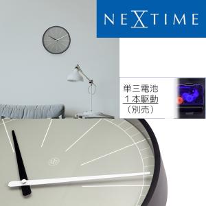 アウトレット特価 NEXTIME ネクスタイム 壁掛け時計 グレイ 時計 おしゃれ ナチュラル シンプル インテリア