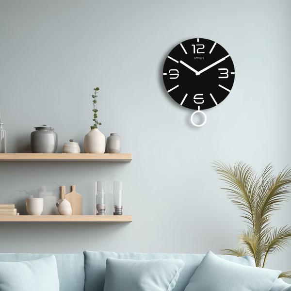 アプリクス ウォールクロック クローノ ブラック 時計 掛け時計 壁掛け おしゃれ インテリア リビ...