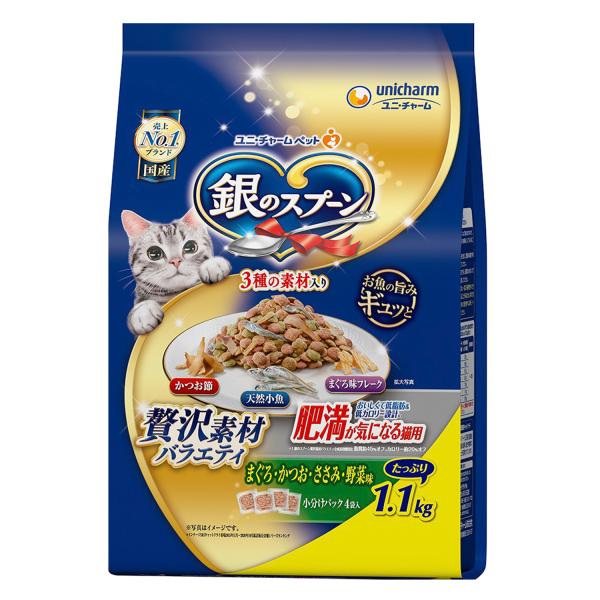 猫ドライフード 9831 ユニ・チャーム 銀のスプーン 贅沢素材バラエティ 肥満が気になる猫用 1....