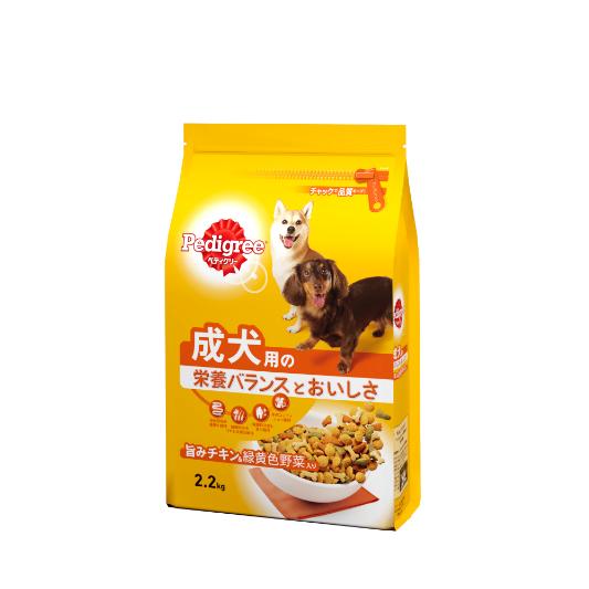 犬ドライフード 8077 ペディグリー 成犬用 旨みチキン＆緑黄色野菜入り 2.2kg×6袋セット（...