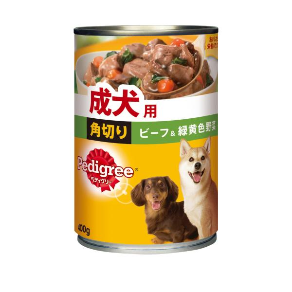 犬ウェットフード　8969 ペディグリー 缶 Ｐ16 成犬用 角切りビーフ＆緑黄色野菜 400g 2...