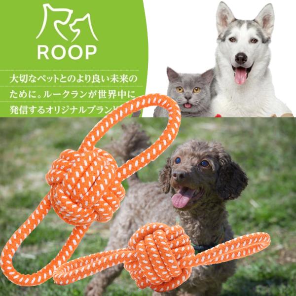 犬 おもちゃ ノッティー ボール2 ロープ 玩具 ペット ストレス解消 歯磨き 噛む デンタルケア