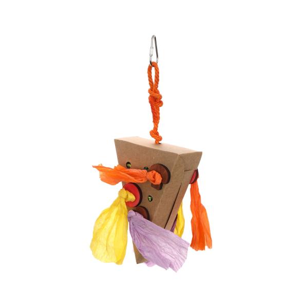 ルークラン ROOP バディ ピザボックス 鳥用おもちゃ 315×100×80mm パインウッド 紙