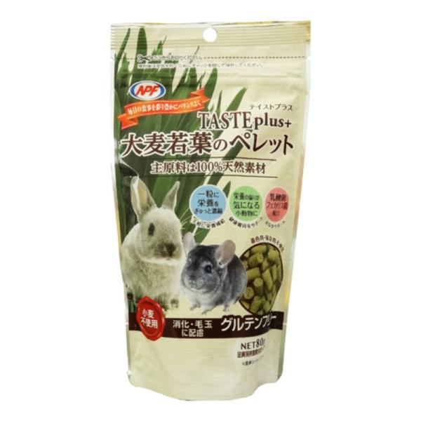 小動物用フード 1136 ナチュラルペットフーズテイストプラス 大麦若葉のペレット 80g×12セッ...