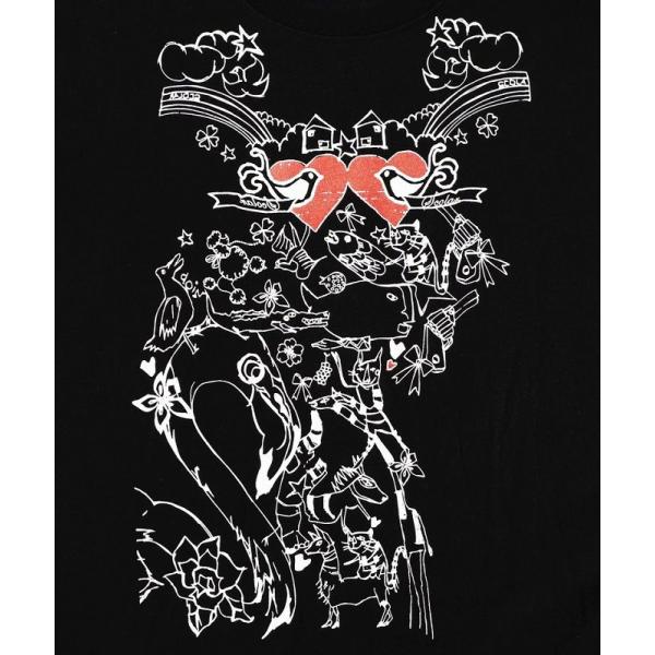Tシャツ SALE ScoLar スカラー 141670 手描き風アニマルメルヘン柄Tシャツ カジュ...