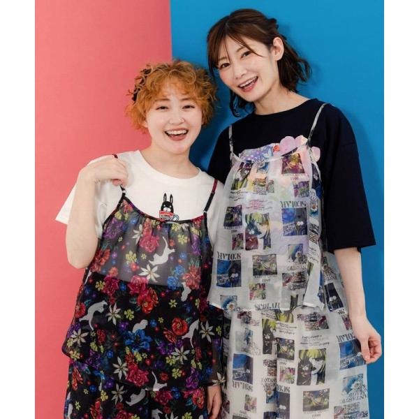 ビスチェ SALE ScoLar スカラー 152683 アート・ネコ花柄 2柄展開シアービスチェ ...