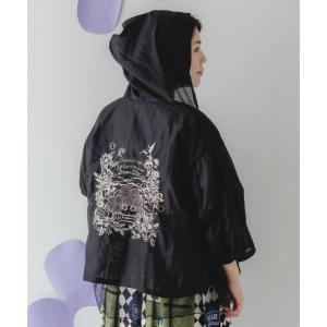 ブルゾン SALE ScoLar スカラー 152742 チュール重ねスカ子刺繍シアーブルゾン 羽織り カジュアル ガーリー 原宿系 個性的 ポイント