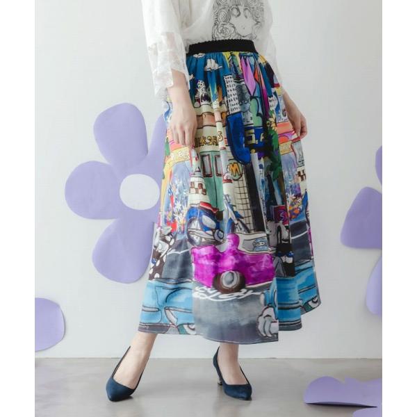 スカート SALE ScoLar スカラー 152755 四季の柄・ヴィンテージカー 2柄展開スカー...