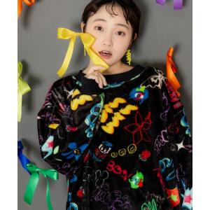 ScoLar（スカラー） シャツ 新作 153687 チェックと総柄のアシメパッチ