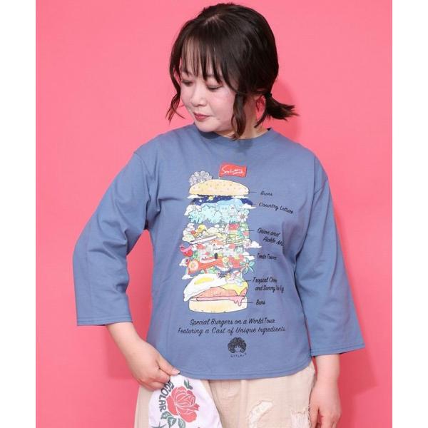 Tシャツ ScoLar スカラー 161621 スカラーバーガータウン柄Tシャツ トップス カジュア...