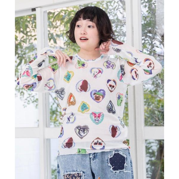 トップス 新作 ScoLar スカラー 161642 3柄展開ソフトチュールインナー 総柄 カジュア...