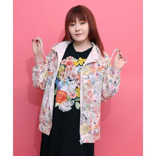 パーカー SALE ScoLar スカラー 162613 トマトにゃんこ×花柄 接触冷感パーカー 羽...