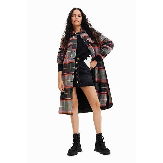 【Desigual/デシグアル】22WWEWAI タータンチェック オーバーシャツコート アウター ...