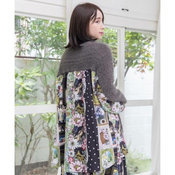 カーディガン SALE is ScoLar イズ スカラー 553255 芸術と音楽と花のコラージュ...