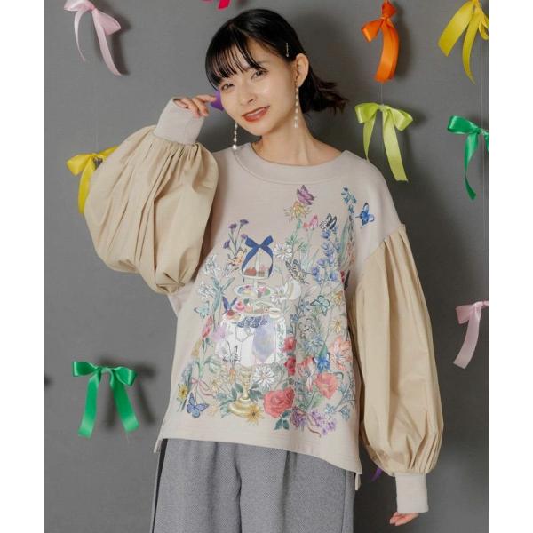 トップス SALE is ScoLar イズ スカラー 553279 アフタヌーンティーパーティー柄...