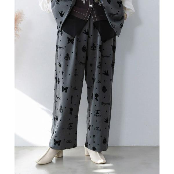 パンツ SALE is ScoLar イズ スカラー 561209 アンティーク調フロッキープリント...