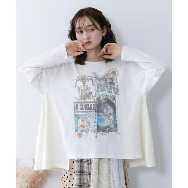 チュニック SALE is ScoLar イズ スカラー 561222 アンティークプリント柄チュニ...