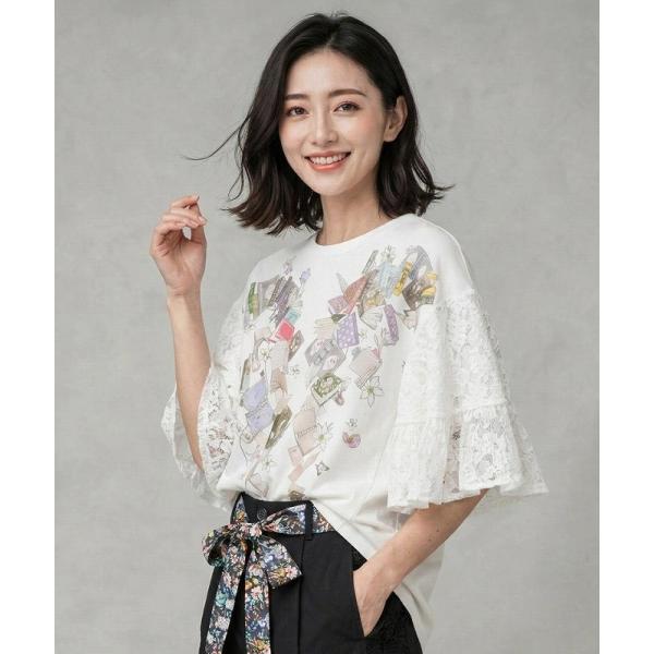 トップス 新作 is ScoLar イズ スカラー 562207 おばあちゃんの思い出本棚柄プルオー...