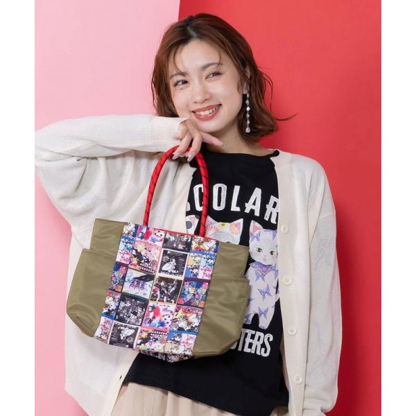 バッグ 新作 ScoLar スカラー 661431 コラージュ総柄 パラコード配色トートバッグ カジ...