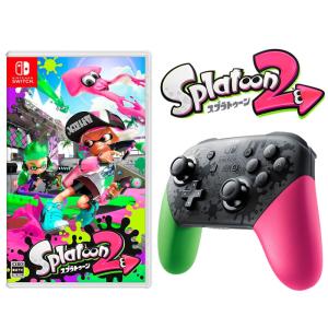 新品 NSW Splatoon2 (スプラトゥーン2)ソフト＋Nintendo Switch Proコントローラー スプラトゥーン2エディションセット(お一人様1セット限り)｜papyrus-two