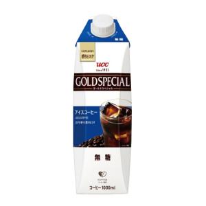 ＃ 紙パックコーヒー ＵＣＣ上島コ−ヒ− ＃ゴールドスペシャル　アイスコーヒー　無糖　1000ml×12本 504343