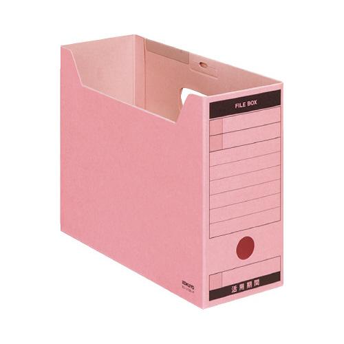ファイルボックス コクヨ ファイルボックス−ＦＳ＜Ｂタイプ＞　Ｂ５　収容幅９５ミリ　フタ付　ピンク ...