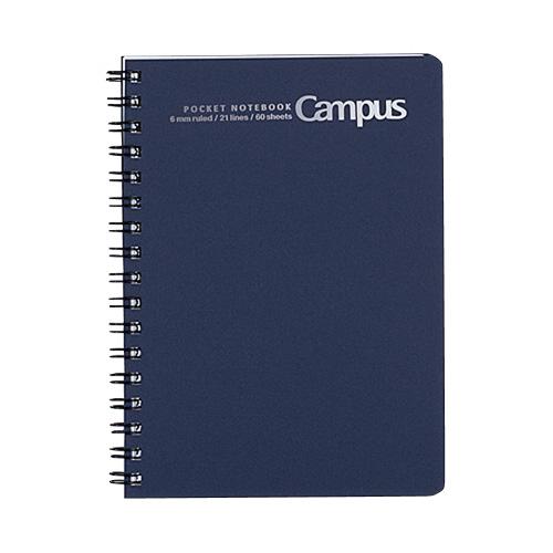 ノート コクヨ ポケットノート（ツインリングとじ）　Ａ６（５号）　罫幅６ｍｍ　６０枚　青 ノ-411...