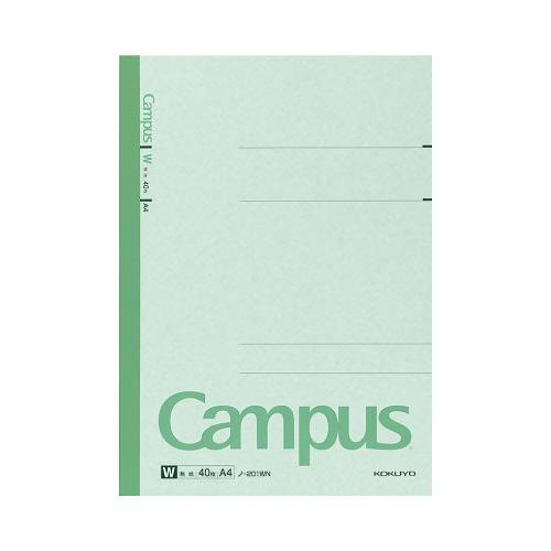 キャンパスノート コクヨ キャンパスノート（特殊罫）　無地　Ａ４（１号）　４０枚 ノ-201WN