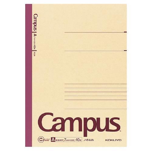 キャンパスノート コクヨ 再生紙キャンパスノートＡ罫（普通横罫）　セミＢ５（６号）　罫幅７ｍｍ　４０...
