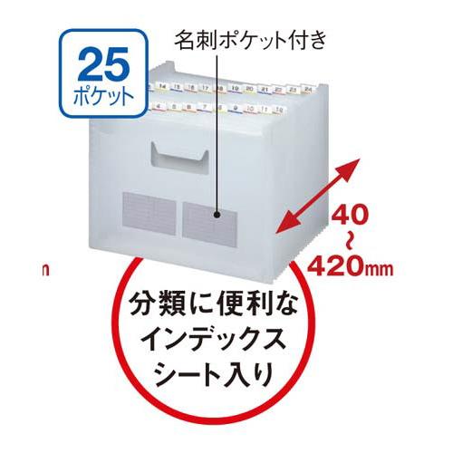 ファイル テージー ドキュメントファイルのび〜る２　Ａ４　２５ポケット　クリア FD-247