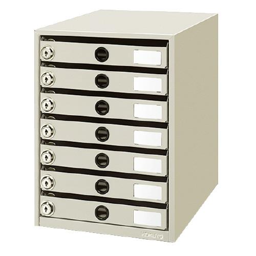 レターケース コクヨ 錠付きレターケース＜レターガード＞　Ａ４　７段　ライトグレー LC-K7M