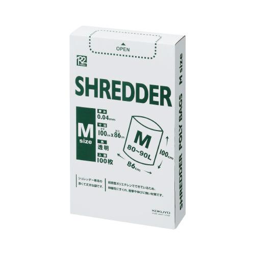 コクヨ シュレッダー用ポリ袋　１００枚　Ｍサイズ　８０〜９０Ｌ R2KPS-PF86