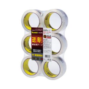 スコッチ 透明梱包用テープ 313 6PN （6巻パック） : 文具・事務用品の