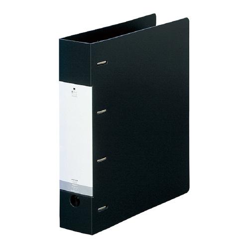 ファイル リヒトラブ Ｄ型リングファイル　Ａ４　４穴　縦　５００枚収納　黒 G1280-24