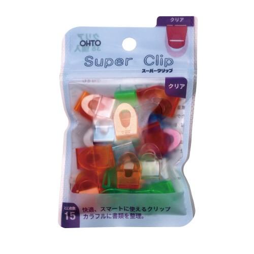 オート スーパークリップ　クリア　３８個入　クリアカラー５色アソート　３８個入 PSC-380